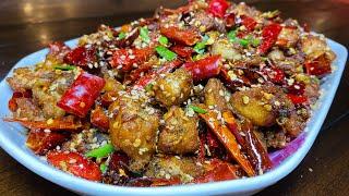 【辣子鸡】麻辣椒香！做法简单！（Spicy Popcorn Chicken)