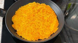 A simple carrot recipe!Carrot pancakes!Delicious and quick recipe!