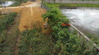 Full Video! Techniques Operator​ Great Teamwork! by Dozer push soil clear land with Heavy Dump truck