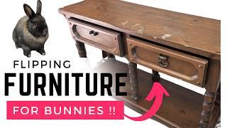 Flipping A Pine Hall Table- when things don’t go as planned! (Bunny Rescue Flip)