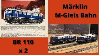 Märklin M-Gleis Bahn, 2 x BR 110 analog, 3039, Tabletop, Vintage, M Track, Tinplate