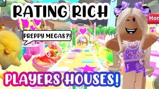 RATING RICH PLAYERS HOUSES IN ADOPT ME!PREPPY MEGAS?!#adoptmeroblox #preppyadoptme #preppyroblox