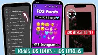 INSTAGRAM estilo IPHONE no ANDROID 2023 com iOS EMOJIS + iOS FONTES + BORDA CURVADA | iOS Instagram