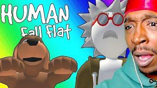 Human Fall Flat - Lanai & Sp00n Struggle To Do EVERYTHING! (REACTION)