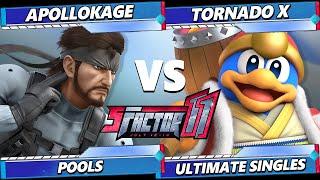 S Factor 11 - ApolloKage (Snake) Vs. Tornado X (Dedede) Smash Ultimate - SSBU