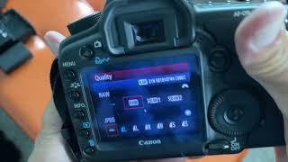 How to change the quality settings from Raw to Jpeg on Canon 5D Mark II Camera