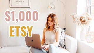 How to Make Your First $1,000 Month Selling Digital Products on Etsy | Make Passive Money Online