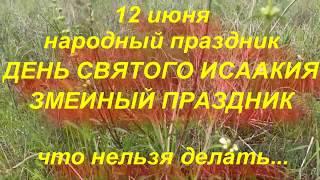 12 июня народный праздник ДЕНЬ СВЯТОГО ИСААКИЯ. ЗМЕИНЫЙ ПРАЗДНИК. народные приметы и поверья