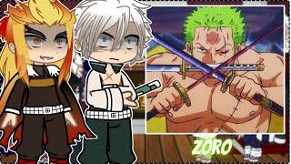 Hashiras React to Roronoa Zoro - TikTok - Gacha React