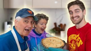 I surprised my parents with an apple pie made from scratch!