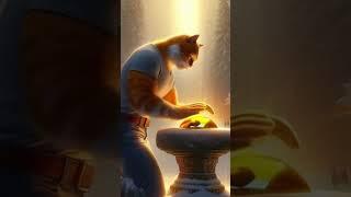 The Hero Cat Who Saved a Village! #herocat #shortvideo #aicat