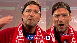 Jurgen Klopp gives passionate must-watch interview after Liverpool lift the Premier League trophy