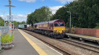 66013 EWS colours DB cargo 4L45 containers 11:31 1L Lea Road 9/8/2024