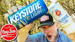 Natural Light vs Keystone Light Beer Comparison Review by A Beer Snob's Cheap Brew Review