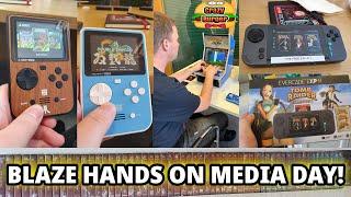 Blaze Media Day - Hands On Sneak Peek Evercade Alpha, Atari/Technos Super Pockets, New Carts & More