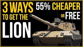 THE LION 55% CHEAPER or FREE | ASSEMBLY SHOP TIPS | GUIDE World of Tanks | wot