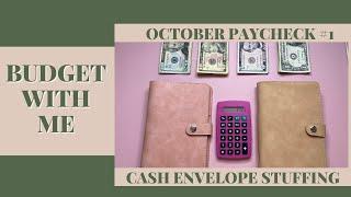 October Paycheck #1 Cash Envelope & Sinking Funds Stuffing (Beginner Friendly) | SimplyKay