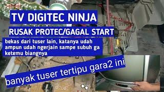 Memperbaiki tv digitec ninja mati stanby protec gagal start