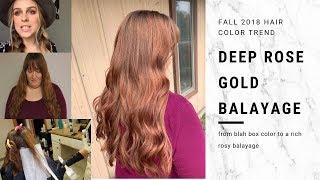 DEEP ROSE GOLD BALAYAGE | Lisa Huff Hair