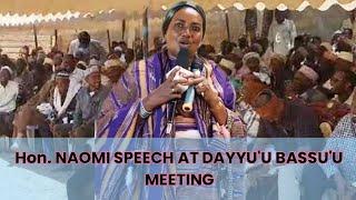 Hon Naomi speech during  Daayu-Bassu meeting at Moyale