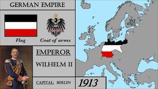 German Empire (1871-1918) History. Every Year. EUROPE ONLY.