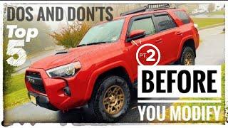 Before you Modify your 5th Gen Toyota 4Runner • 5 Dos and 5 Don’ts -          My Top Picks #2