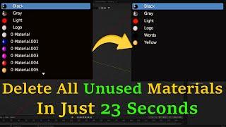 How to delete all unused materials in Blender