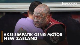 Momen Haru Geng Motor Melayat Korban Penembakan di Masjid  Christchurch