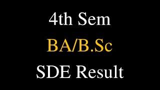 4th Sem BA/B.Sc SDE Result | Calicut University