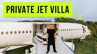 The BOEING 737 turned into a luxury VILLA! Touring a Private Jet Villa on the cliff in Bali