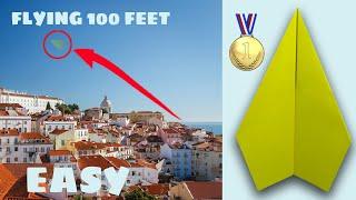100 FEET FLY! How to make a simple airplane fly very far