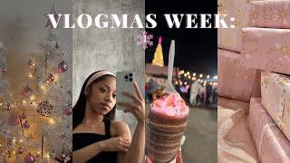 VLOGMAS WEEK 1: Apartment deep clean, Christmas room makeover , Out W/ Friends , BF date & MORE