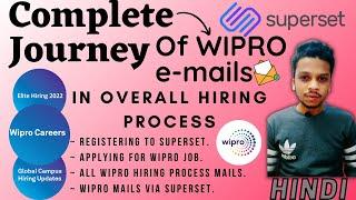 Wipro e-mails in overall hiring process |Superset Registration| Apply WIPRO|Test|Interview|Selection