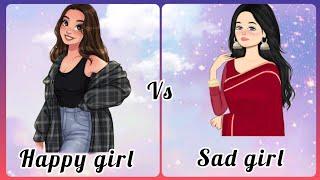 Happy girl ️️ vs sad girl  happy girl dress  vs sad girl dress  choose and comment 