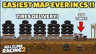 EASIEST MAP EVER IN COMMUNITY SHOWCASE "TIRES DELIVERY" - Hill Climb Racing 2