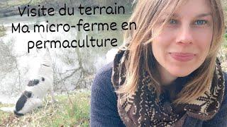 visite terrain permaculture, création d'une micro ferme de plantes aromatiques et médicinales .