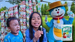 Vlog Rafisqy ke Playground Ayunan, Perosotan Mau Naek Odong-odong Untung Ada Permen Milkita Lollipop