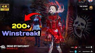 Finally 200+ Winstreak On Spirit! | Dbd Mobile