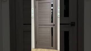 Обзор межкомнатной двери экошпон Кельн серый кедр стекло черное - DveriLab / +7 (495) 015-00-10