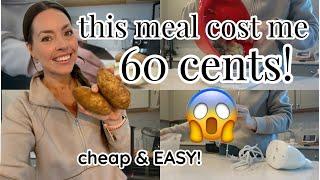 THIS MEAL COST ME 60 CENTS!  Healthy Low Budget Meals to Save LOTS of Money!