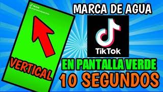 GREEN SCREEN MARCA DE AGUA DEL TIK TOK EN PANTALLA VERDE 10 SEGUNDOS PARA CHROMA KEY | CipriRudy