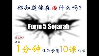 Form 5 Sejarah 内容大纲