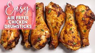 Easy Air Fryer Chicken Drumsticks Recipe | Munchy Goddess