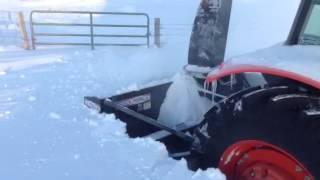 4102D Agrotrend snowblower in action near Herbert, Saskatchewan