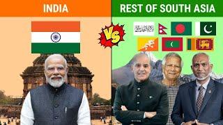 India vs Rest of South Asia || Comparison 2025 || Versus Kingdom