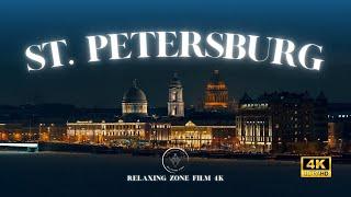 FLYING OVER ST PETERSBURG (4K UHD) -Relaxing Music Along With Beautiful Nature Videos (4K Video UHD)