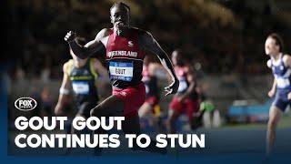 19.84s! Gout Gout SMASHES Aussie record in Men's Open 200m final! | Fox Sports Australia