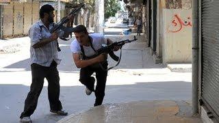 Flames consume gov't tanks in Aleppo
