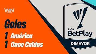 América vs. Once Caldas (goles) | Liga BetPlay 2024-2 | Cuadrangulares - Fecha 2