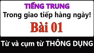 Bài 1 || Từ và cụm từ tiếng Trung thông dụng trong giao tiếp hàng ngày